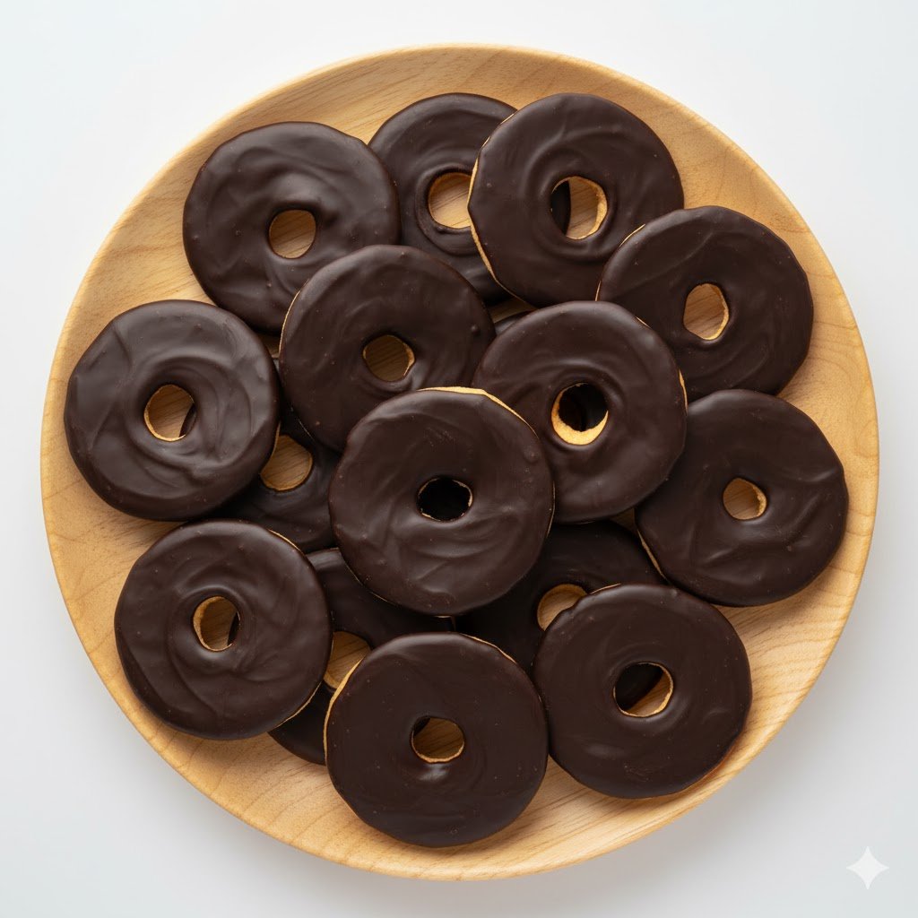 dunkler schokolade Apfelringe in Zarbitterschokolade – Bild 1