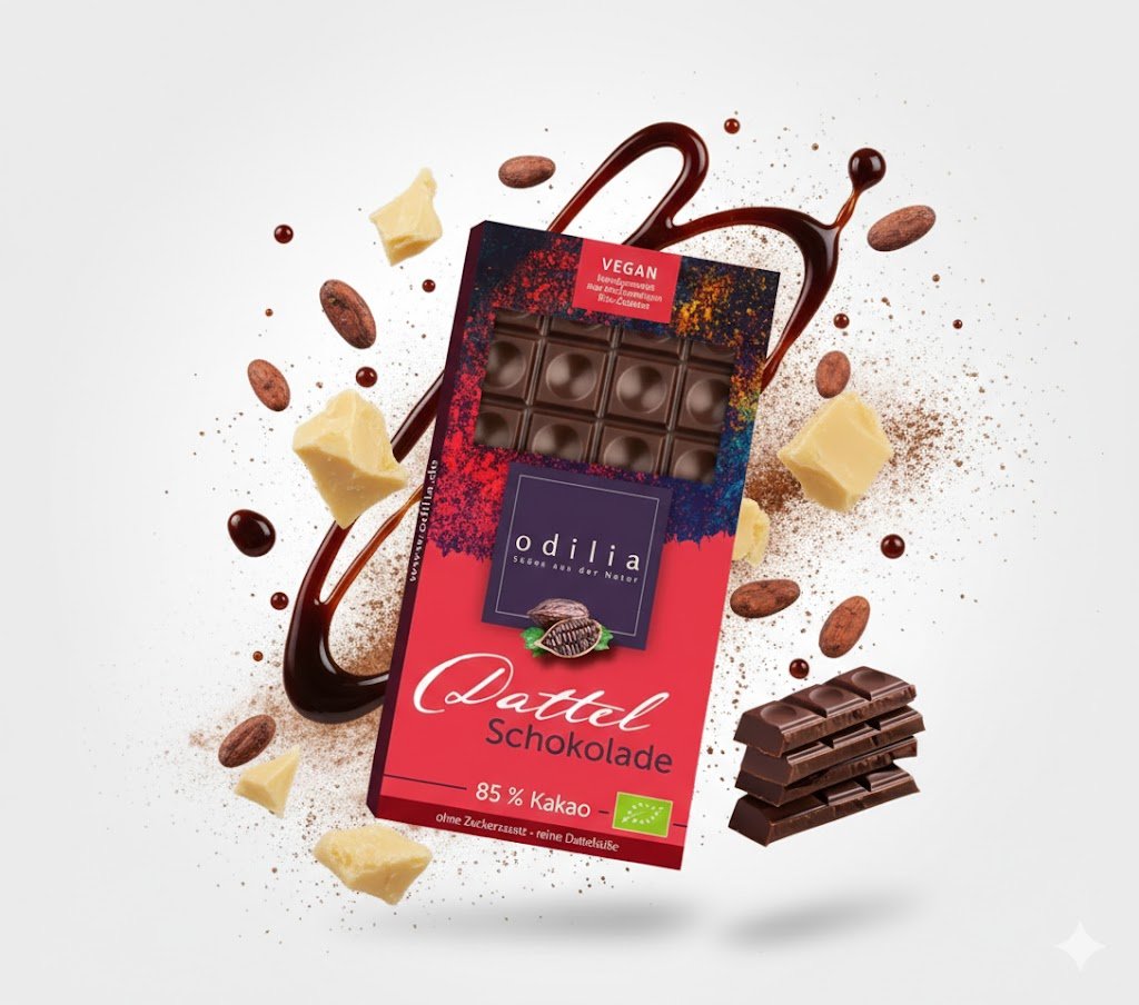 dattel kakao Bio Dattel Schokolade 85% Kakao – Bild 1